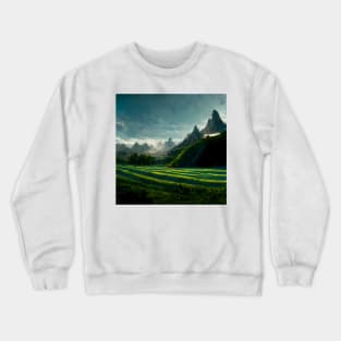 Rice fields in Asia Crewneck Sweatshirt